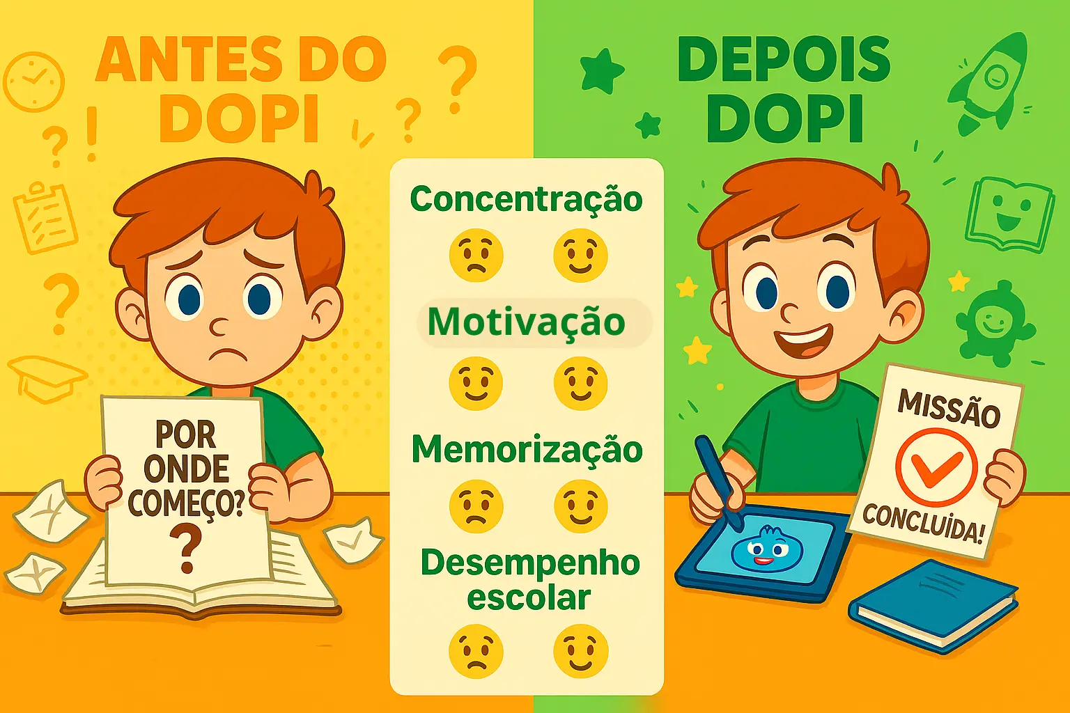 Antes e Depois Dopi Kids