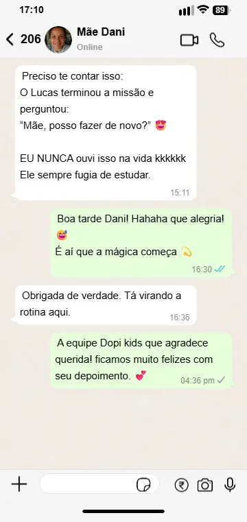 Depoimento mãe Dani